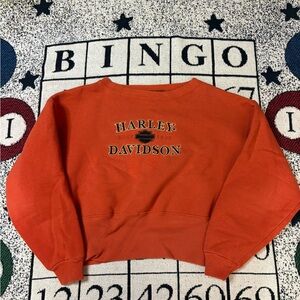 Vtg Harley Davidson Crewneck Sweater Youth Large